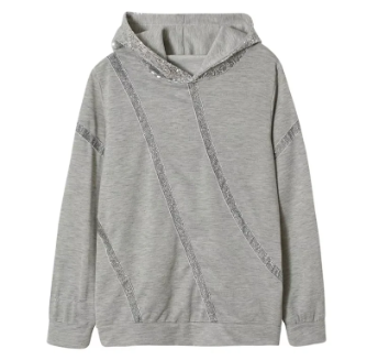 Sia casual hættetrøje med pailletterprint