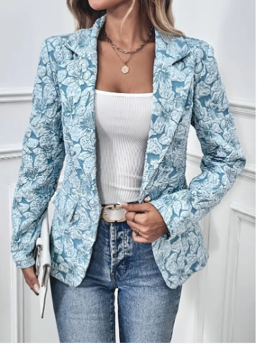 Gracie elegant blomstret blazer