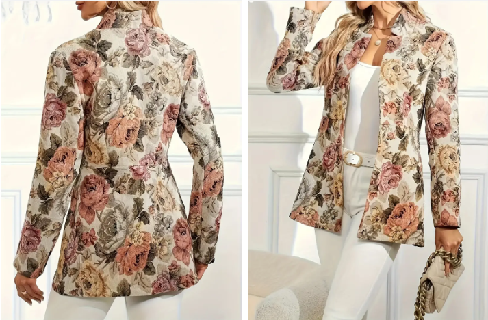 Vintage blomsterblazer fra Remy