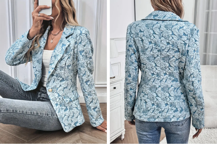 Gracie elegant blomstret blazer