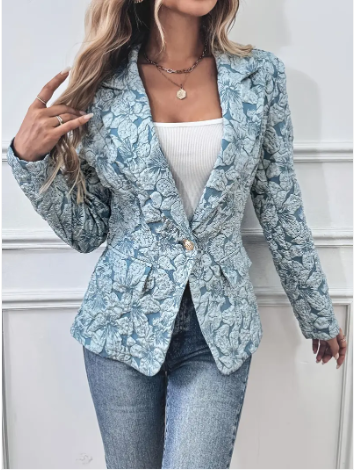 Gracie elegant blomstret blazer