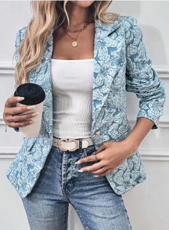 Gracie elegant blomstret blazer