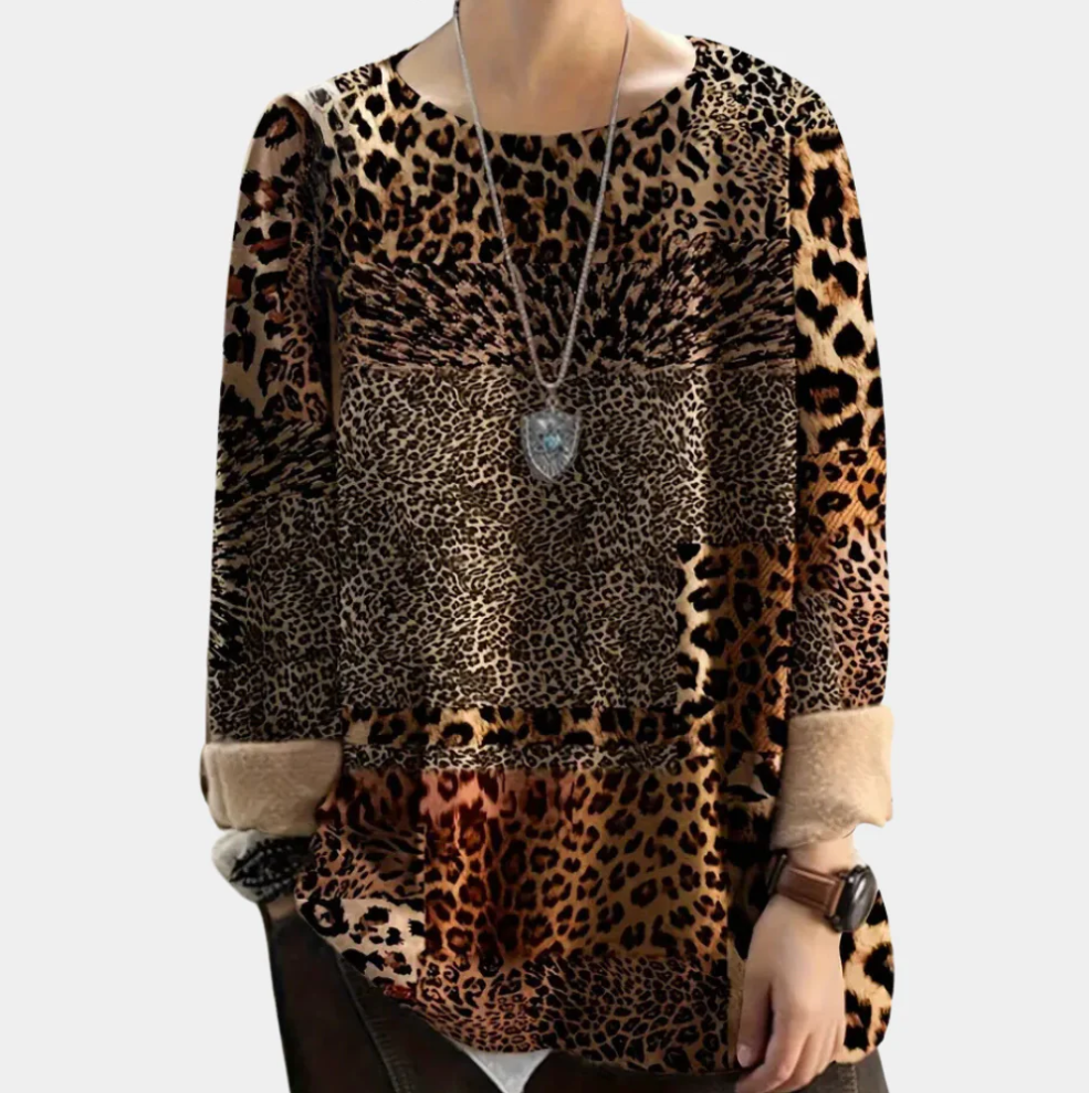 Sensationel dametrøje med eksklusivt leopardprint - Martha