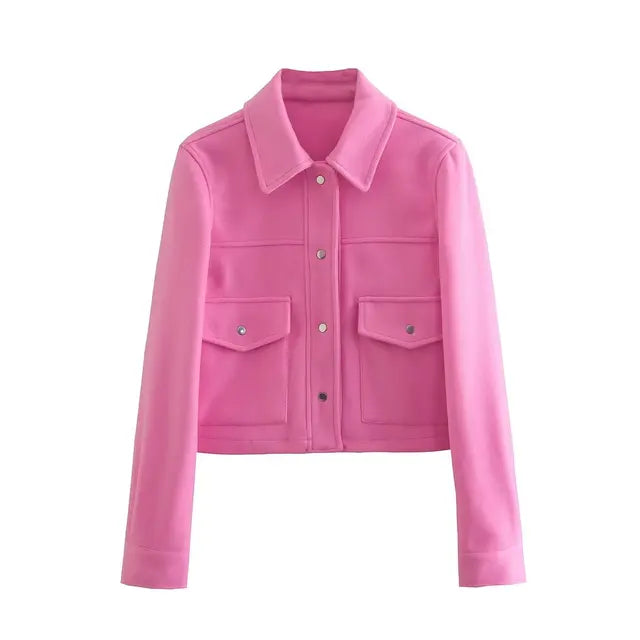 Casual women's jacket with pocket – light transitional look