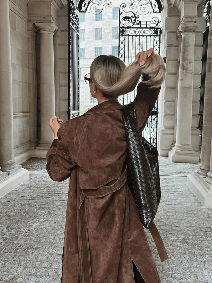 Farnza - ruskind trenchcoat