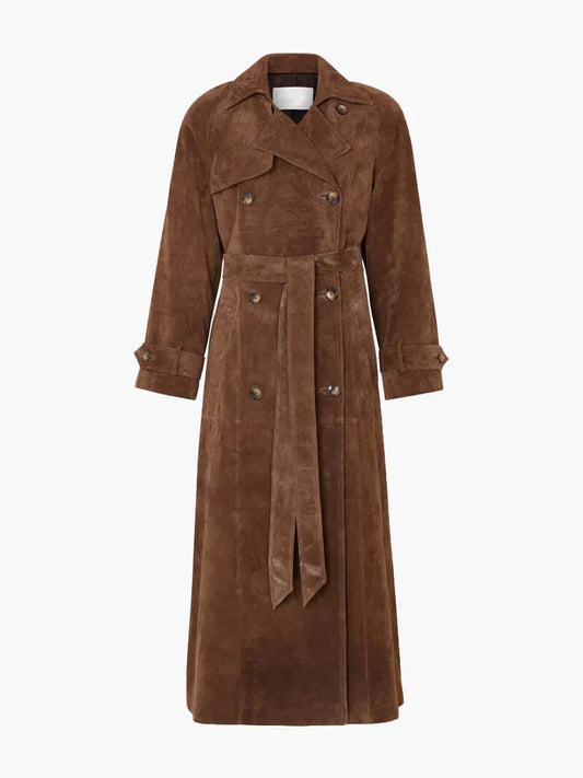 Farnza - ruskind trenchcoat