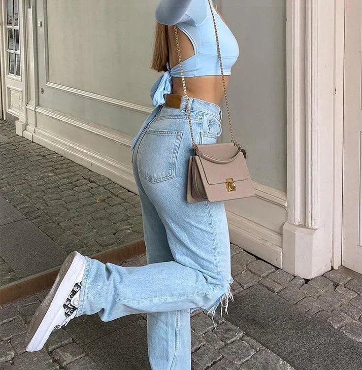 Raelyn - moderigtige ripped jeans til kvinder