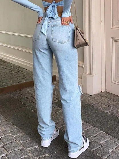 Raelyn - moderigtige ripped jeans til kvinder