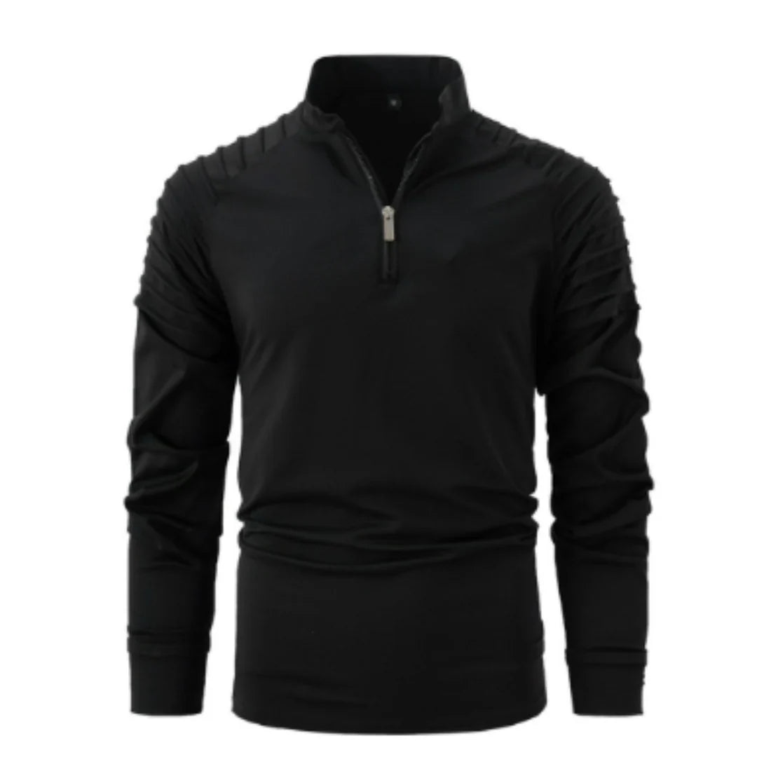 Men's long-sleeved half-zip sweater for winter – comfortable knitwear for cold days