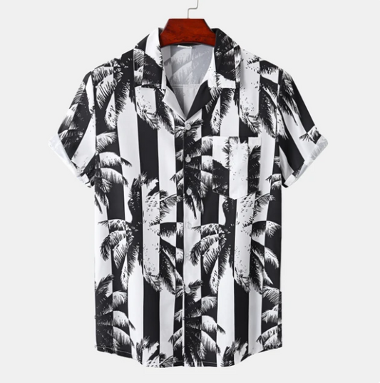 Hawaii surf flower bluse til mænd