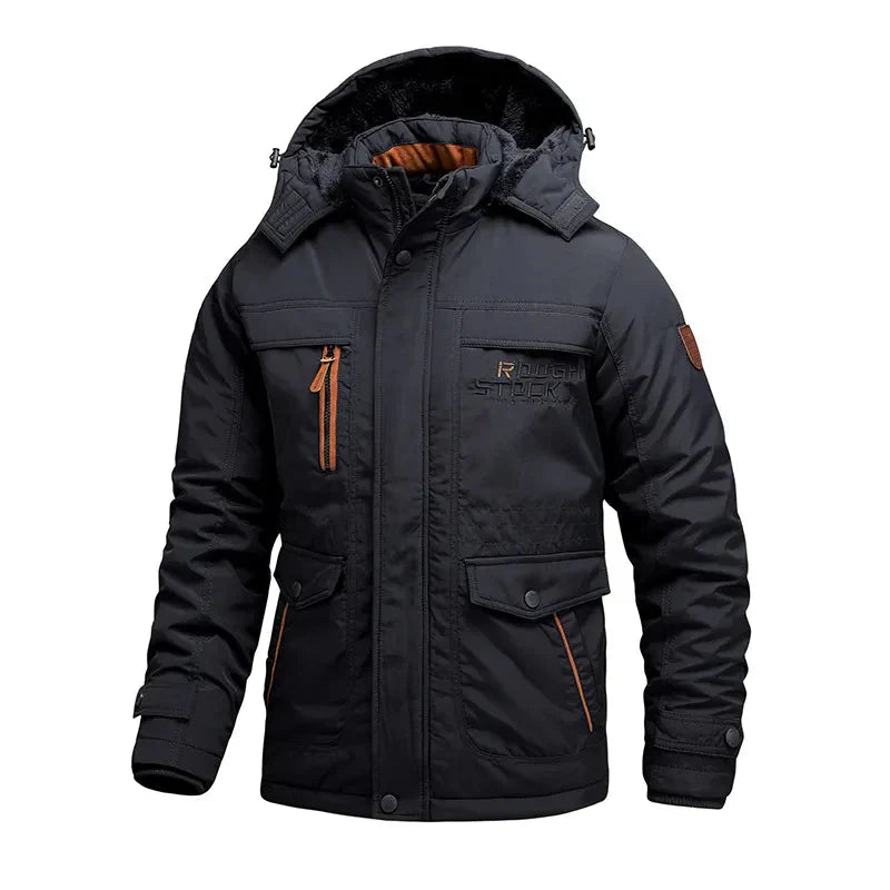 Anders – windproof, lined winter jacket with hood and pockets