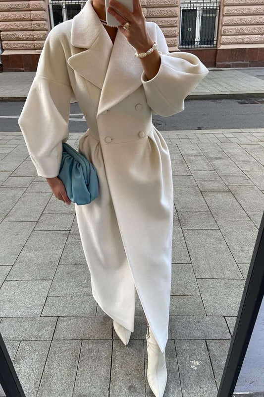 Harper | double-breasted midi coat