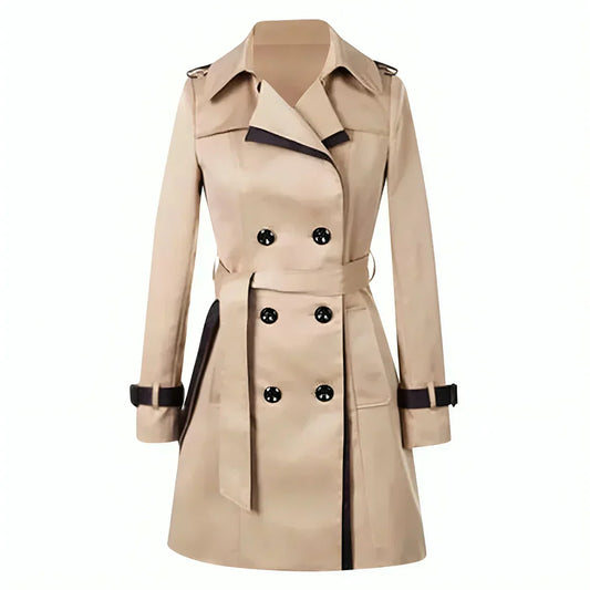 Casual women's trench coat with belt – classic, relaxed fit