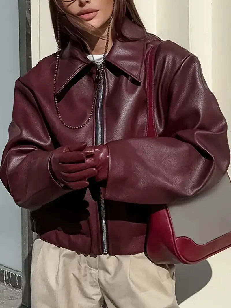 Cassidy – stilfuld, oversize læderjakke