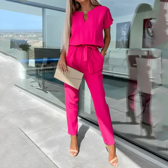 Jumpsuit julia med korte ærmer