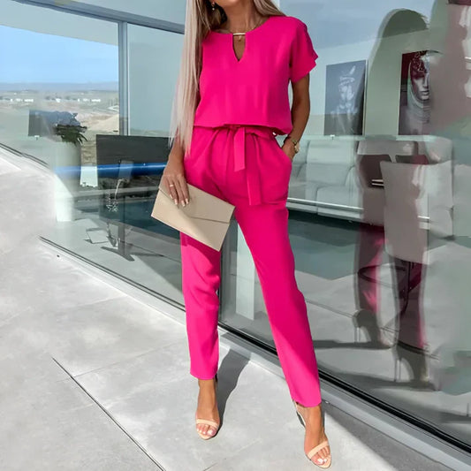 Jumpsuit julia med korte ærmer