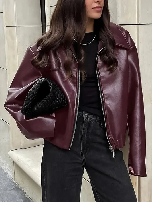 Cassidy – stilfuld, oversize læderjakke