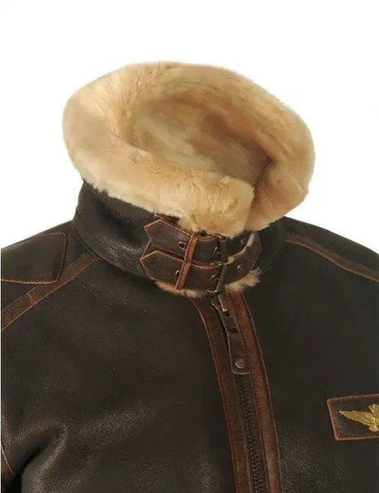 Maxi - leather jacket for winter