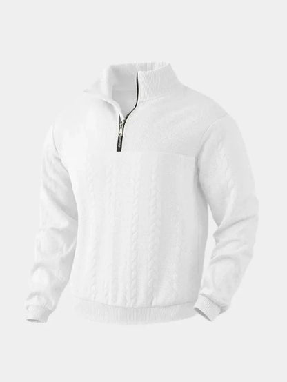 Dirk – classic quarter-zip pullover with stand-up collar