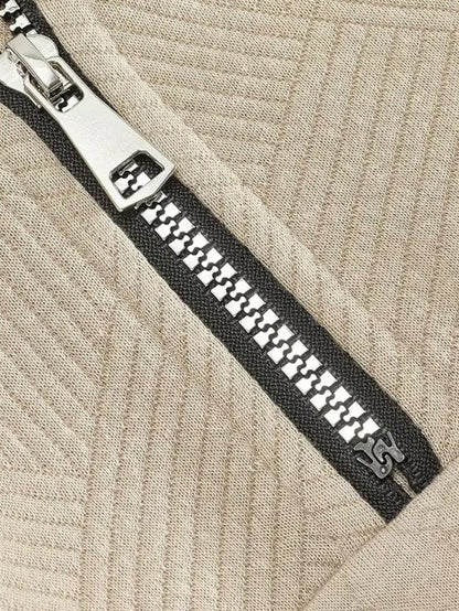 Dirk – classic quarter-zip pullover with stand-up collar