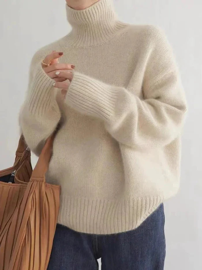 Friederun – timeless turtleneck sweater made from soft knit fabric