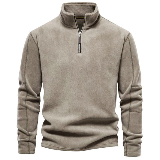 Allen sweater | Fleecetrøje til mænd med halv lynlås