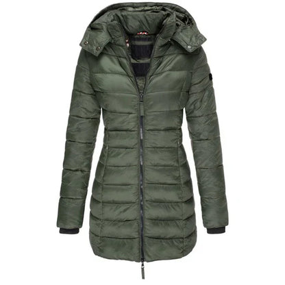 Lara – long, warm down jacket for cold winter days