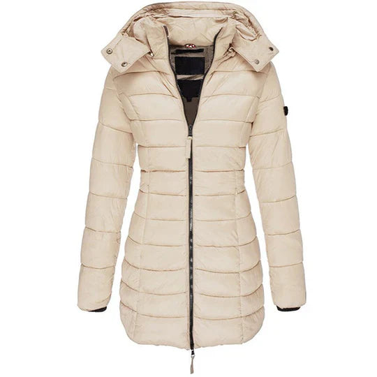 Lara – long, warm down jacket for cold winter days
