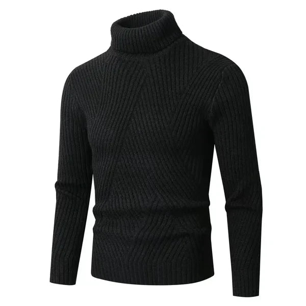Anders – slim-fit ribbed wool turtleneck sweater