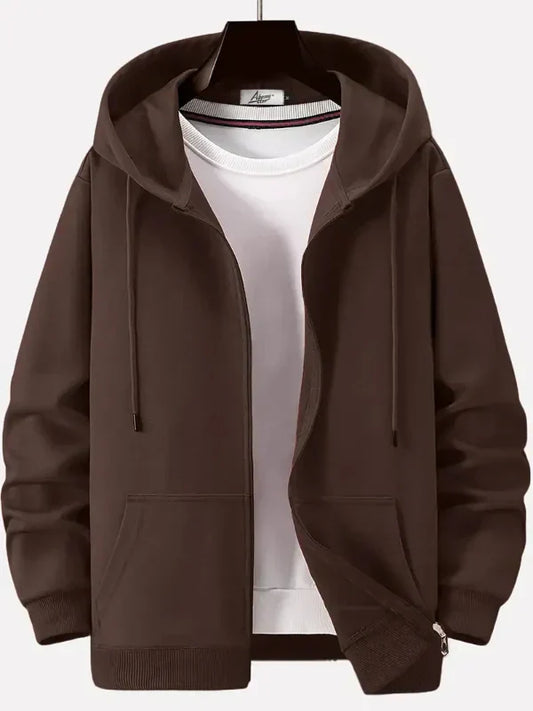 Jesper – full-zip hoodie with hood and front pockets