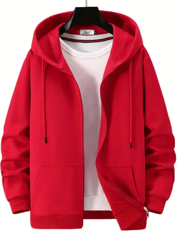 Jesper – full-zip hoodie with hood and front pockets