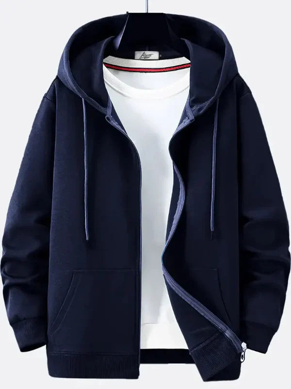 Jesper – full-zip hoodie with hood and front pockets