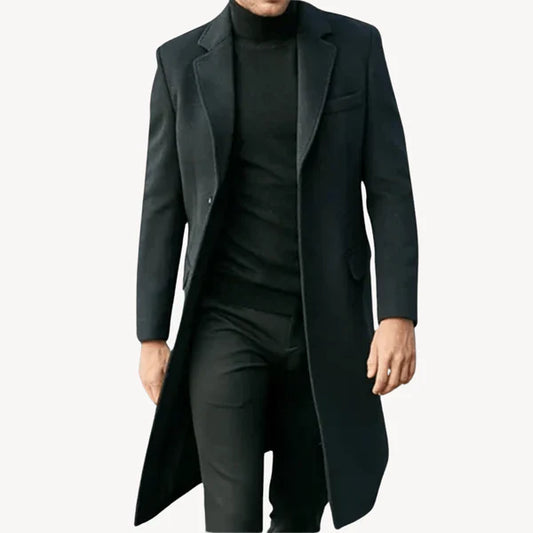 Joachim – classic wool coat with an elegant lapel collar