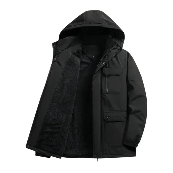Nils – warm, lined winter parka with hood