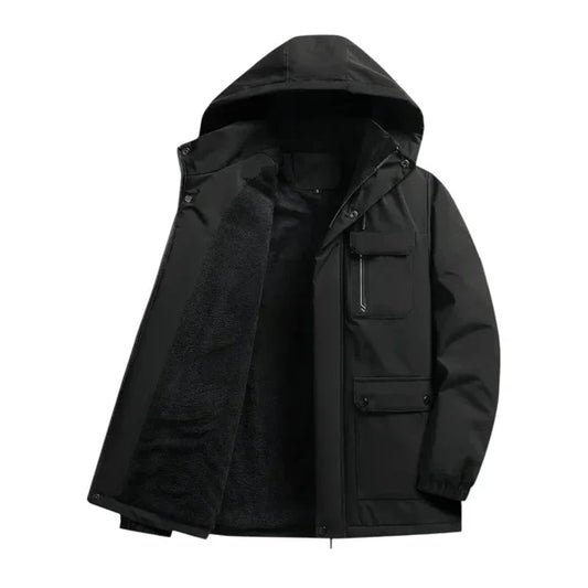 Nils – warm, lined winter parka with hood