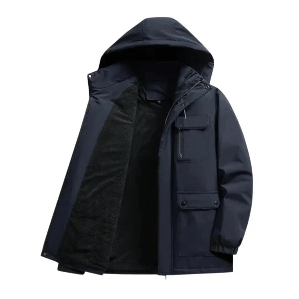Nils – warm, lined winter parka with hood