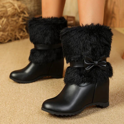 Sieglinde – cozy winter boots with thick soles and bows