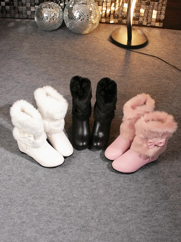 Sieglinde – cozy winter boots with thick soles and bows