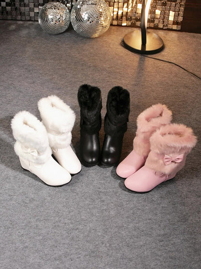 Sieglinde – cozy winter boots with thick soles and bows