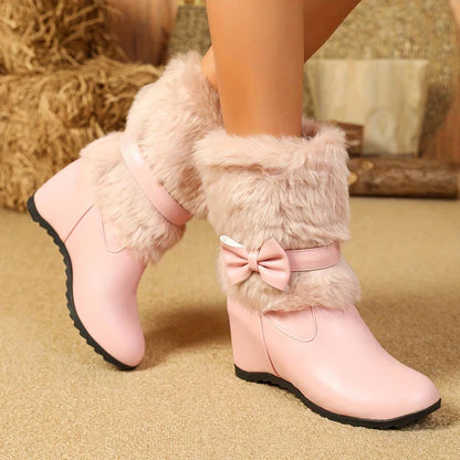 Sieglinde – cozy winter boots with thick soles and bows