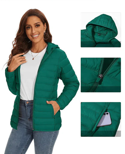 Susanne – lightweight quilted jacket with hood and modern fit