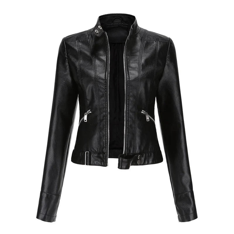 Tabea – modern leather jacket with a feminine fit