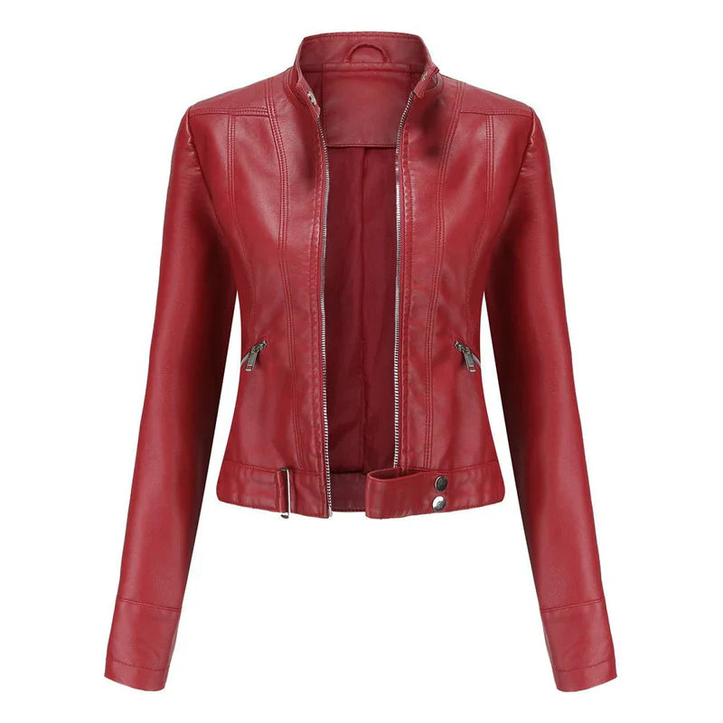 Tabea – modern leather jacket with a feminine fit