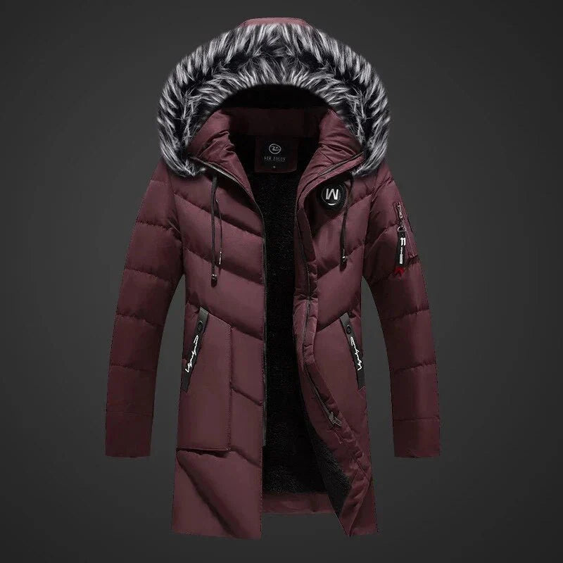 Wolfgang – warm quilted coat with hood, windproof and water-repellent