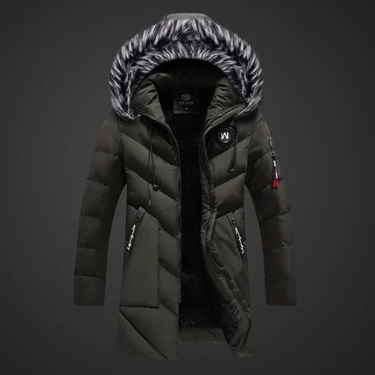 Wolfgang – warm quilted coat with hood, windproof and water-repellent