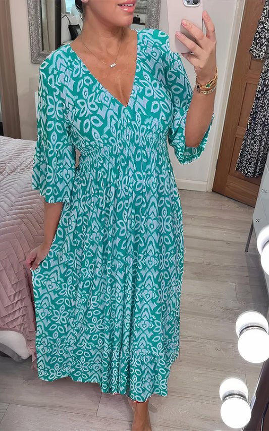 Sexet blomstret kjole - Essie